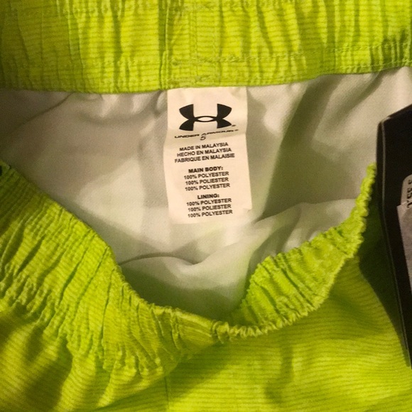 COPY - Hi Vis Yellow Under Armour Trunks - Picture 2 of 3